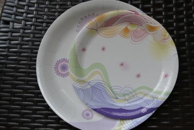 China Custom Printed Disposable Paper Plates For Hotel , Biodegradable Plates for sale