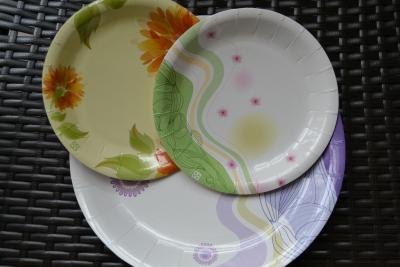 China Environmental Protection Gold Paper Plates For Barbecue / Birthday Party for sale