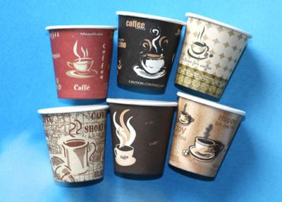 China Recycled Personalized Disposable Paper Coffee Cups With Lids for sale