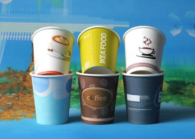 China Personalized 12 Oz Hot Drink Paper Cups Disposable Ice Cream Bowls Blue / Brown for sale