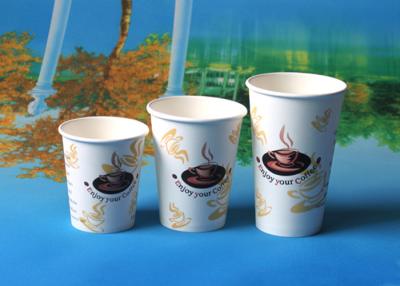 China Disposable Biodegradable Take Away Paper Cups Cappuccino / Mocha / Latte Coffee Cup for sale