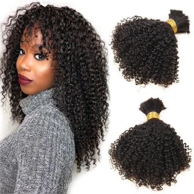 China Curly Loop Good Quality Human Braiding Hair Volume No Weft Unprocessed Cuticle Aligned Virgin Afro Kinky Curly Hair In Bulk From Bulk Hair Vendors for sale