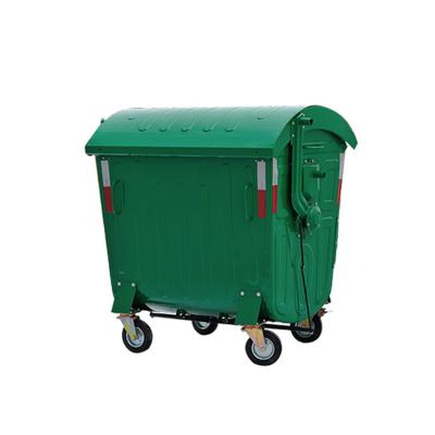 China Sustainable Chinese Factory 1100 Liters EN840 Outdoor Galvanized Waste Bin for sale