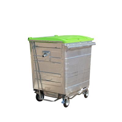 China Viable Urban Steel Waste Collection Container Waste Pedal Metal Waste Container à venda