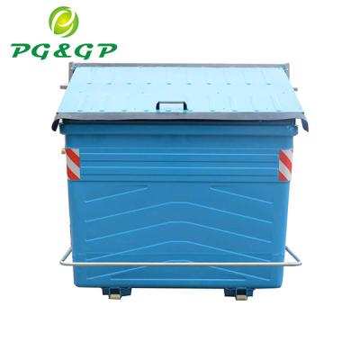 China Special Price 3200 Heavy Duty Large Heavy Duty Mobile Metal Rubbish Waste Bin Waste Bin Steel Waste Bin Dump à venda