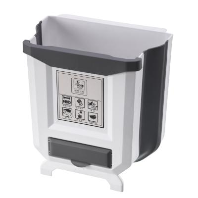 中国 Sustainable Wall Mounted Small Size Household Folding Waste Bins Kitchen Waste Box 販売のため