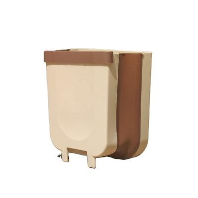 Κίνα Sustainable Creative Wall Mounted Plastic Kitchen Folding Waste Bin Sideboard Door Hanging προς πώληση