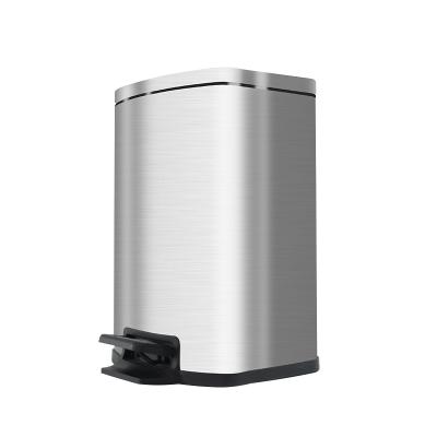 Κίνα Sustainable hot sale 7 L best touchless waste bin 2 gallon stainless steel kitchen trash can with pedal προς πώληση