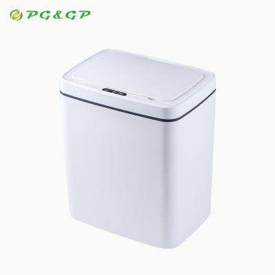 中国 Sustainable Cheap Bathroom Small 14 L Chargable Smart Touch Free Motion Sensor Trash Can 販売のため