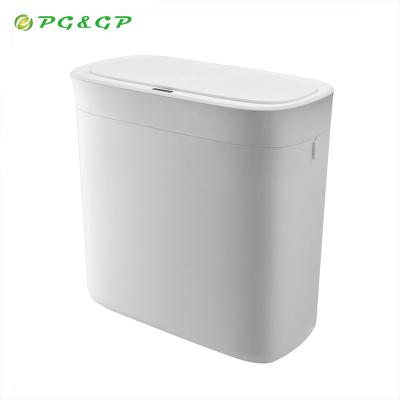 China Small 12 Liter ABS Kitchen Waste Plastic Cheap Viable Electric Touch Free Trash Bin With Sensor Lid for sale