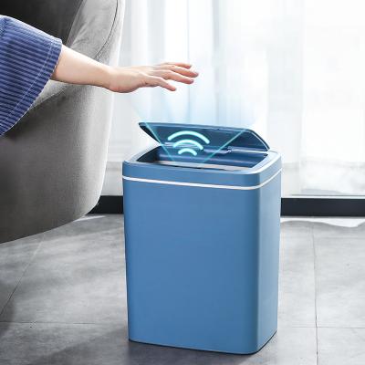 China Touchless Sustainable Home Rectangular Automatic Electronic Small Infrared Movement Sensory Activated Trash Can en venta