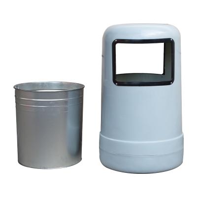 China Sustainable Cheap Price Fiberglass Fiberglass Waste Bin Custom Outdoor Garbage Bin With Ashtray à venda