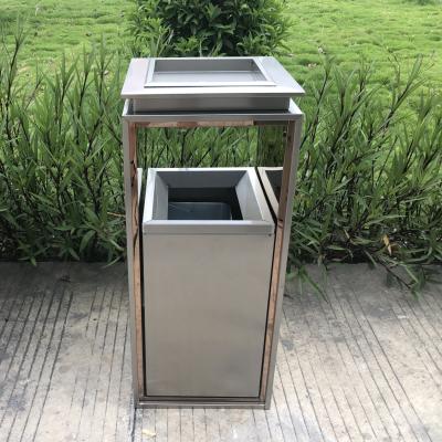 China Sustainable Factor 20l 40l Metal Refuse OEM 5 Gallon 2 Compartment Stainless Steel Bin Bin 10 Gallon en venta