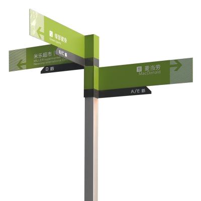 China Cheap Price Custom Vintage School Community Mall Road Metal Street Signs Customized Outdoor Steel Sign en venta