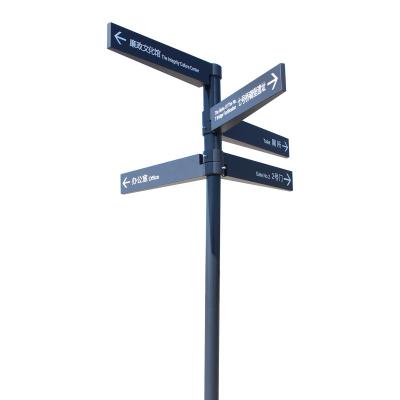 China Outdoor Aluminum Standing Roadside Wayfinding Directional Directional Signs Customized Customized Street Directional Signs à venda