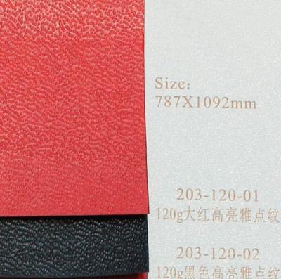 China Anti-curl colorful embossed leatherette paper for box lids, paper bag and gift wrap for sale