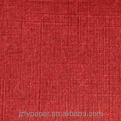 China ANTISTATIC Red Wrapping Embossing Paper Textured Pearl Paper in Specialty Paper for Festive Products for sale