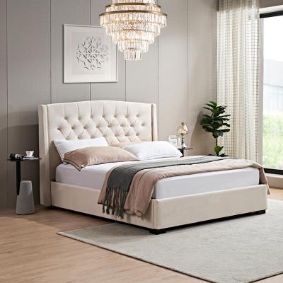 China Antique Luxury Modern King Size Wooden Storage Upholstered Beds Storage Beds Frame Bed Room Furniture Set for sale