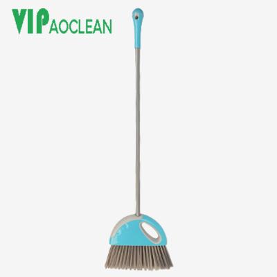 China VIPaoclean Eco-Friendly Home Cleaning Dust Pan And Broom Set Long Handle Plastic Dustpan Broom for sale