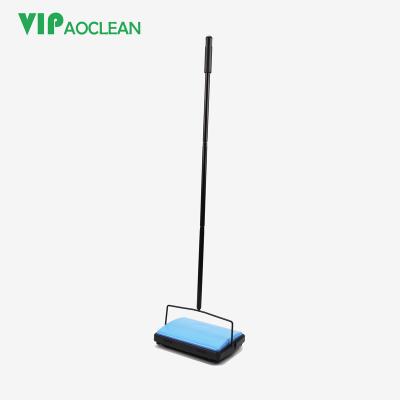 China VIPaoclean Home Hand Push Automatic Broom Home Office Carpet Covers Dust Scraps Paper Cleaning With Brush for sale