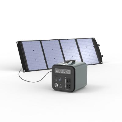 China Type C 1000w Home Solar Generator With Phone Portable Outdoor Laptop Solar Panel 500W Fast Charging Power Station Power Supply for sale