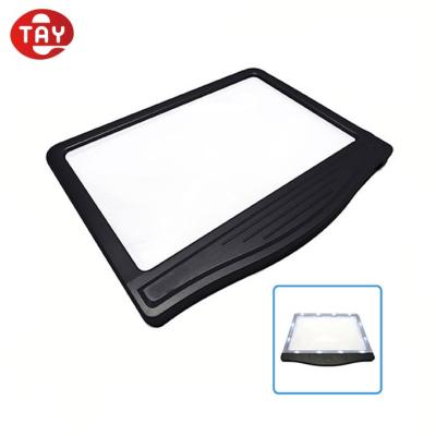 China 3x Large Screen Size Illuminated Full Leaf Large Screen Portable Reading Magnifier Sheet With SMD LED for sale