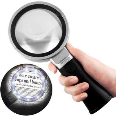 China High Power Handheld 10x Magnifier with LED Light and Reasonable Prices for Reading for sale