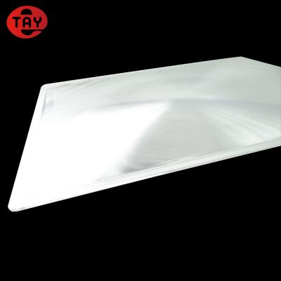 China Hot sale optical square shaped large full page pmma fresnel lens magnifier for sale