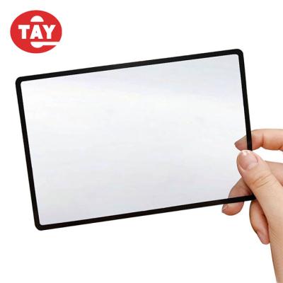 China With Flexible Thin Frame A5 Size 3x Half Page Magnifier Black PVC Magnifying Sheet for sale