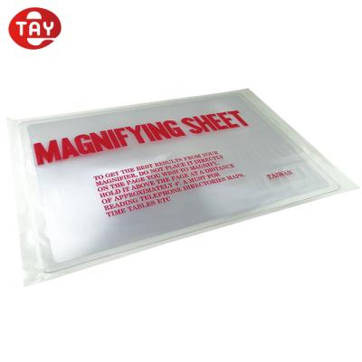 China Large Fresnel Lens Clear Popular Propeller Plastic Magnifying Sheet for sale