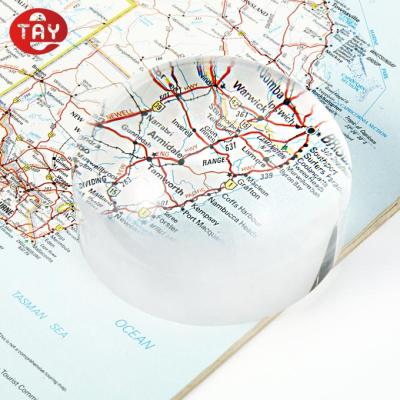 China New High Quality 2.5 Inch Dome Arched Magnifying Glass Card Clear Acrylic Magnifier for sale