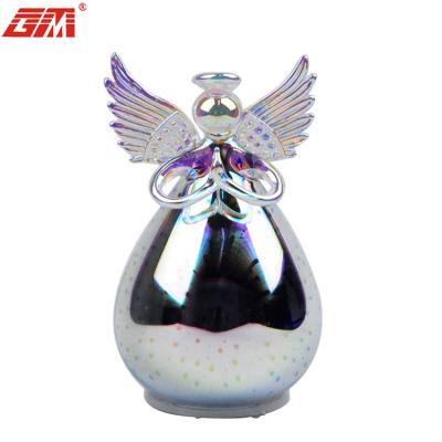 China Christamas Decoration Gift Handmade Ornament Glass Angel Table Decoration for Christmas Festival for sale