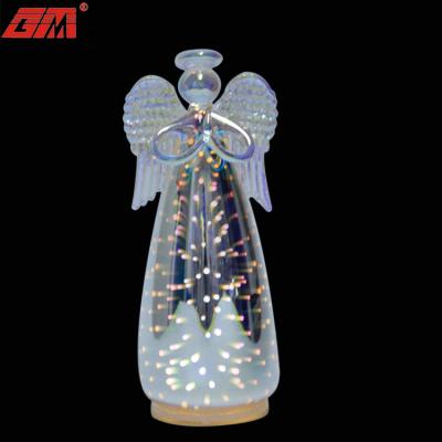 China Christamas Decoration Factory Direct Sale Christmas Decoration Handmade Product Lights Glass Angel for sale