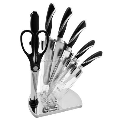 China Viable High Quality 8pcs Stainless Steel And POM Handle Kitchen Stainless Steel Knife for sale