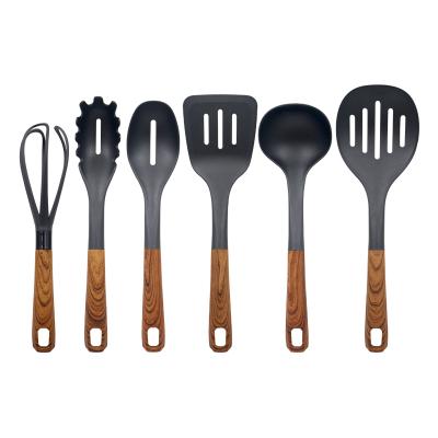 China Sustainable Kitchen Utensil Set 6 Piece Nylon Cooking Accessories Nylon Tools With PP Handle for sale