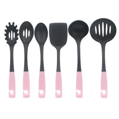 China 6Pcs Sustainable Food Grade PP Nylon Handle Kitchen Utensils Set Kitchenware Cooking Tool Kits for sale