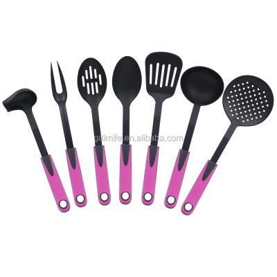 China Amazon Success 100% Viable High Quality Colorful Nylon Food Grade TPR Handle 7PCS Kitchen Tools for sale