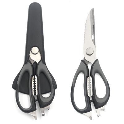 China Multifunctional Kitchen Shear Scissors with Magnetic Case for Refrigerator for sale