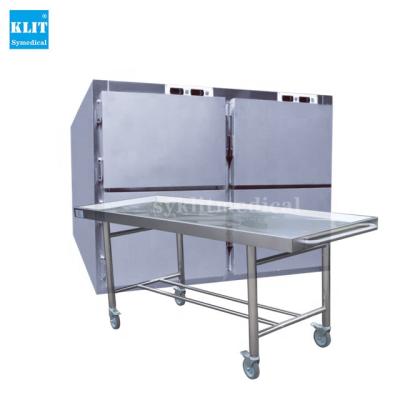 China Completely made of high quality mortuary refrigerator stainless steel supplier KLT-4 factory stainless steel freezer/mortuary mortuary refrigerator for sale