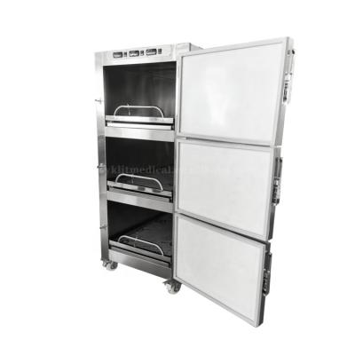 China 201/304Stainless Steel KLT-3 Body Corpse Cold Storage Chamber Mortuary Refrigerator for sale