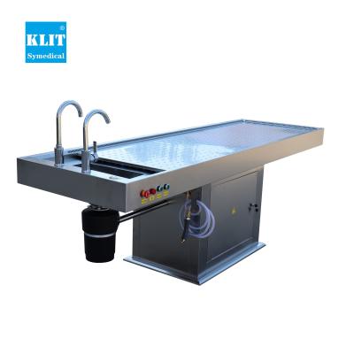 China Adult KLIT Design Pathology Grossing Station Autopsy Table Stainless Steel Autopsy Table for sale