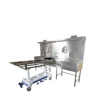 China Anatomy Device Wall Mounted Autopsy Station Room Equipment Double Exhaust Center Sink for sale