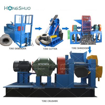 China Building Material Stores Auto-560 Car Used Tire Shredding Machine Used Tire Recycling Machine for sale