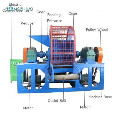 China Industry China factory recycled rubber scrap tire shredder crusher for sale for sale