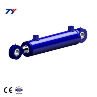 China Earing Rack Flange Or Factory Direct Sale Hydraulic Telescopic Hydraulic Cylinders Double Action for sale