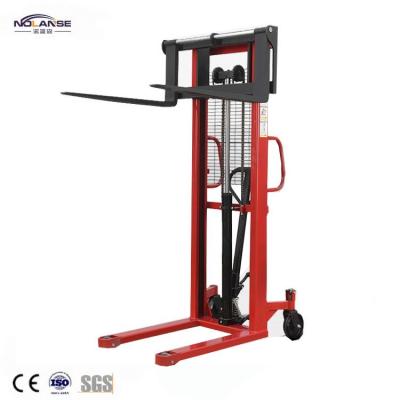 China Construction Building Construction Cylinder Ty Multifunctional Hot Selling Manual Pallet Operated Hydraulic Stacker Hand Pallet Truck for sale