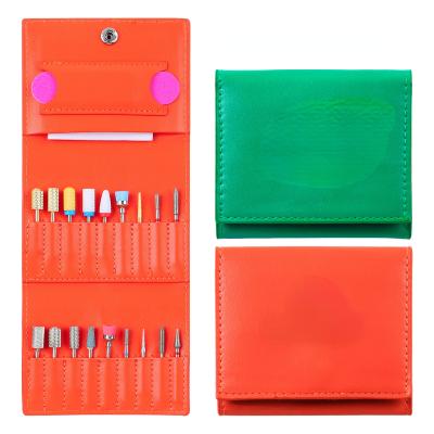 China Nail Tools Nail Polishing Drill Bit Show Storage Bag Large Capacity Portable Organizing Grinding Heads Preserving Nail Tools for sale