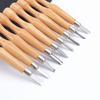 China Woodworking Carpenter Seal Carving Wood Cutting Tool Carving Combination 12 Pieces Set Carving Knife for sale