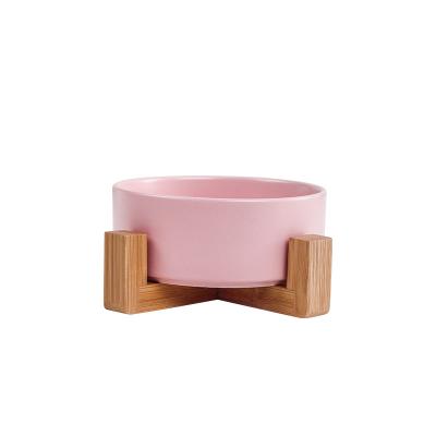 China Super Stocked Dog Drivers Manufacturers Design Pet Bowl With Wooden Stand for sale