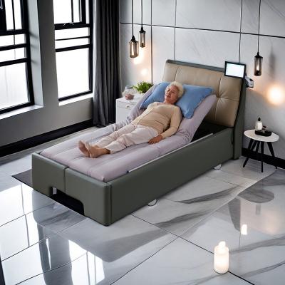 China Easy Operated Luxury home edition smart ease to use nursing bed for elderly care with automatic bowel cleaning and backrest lifting adjustment for sale